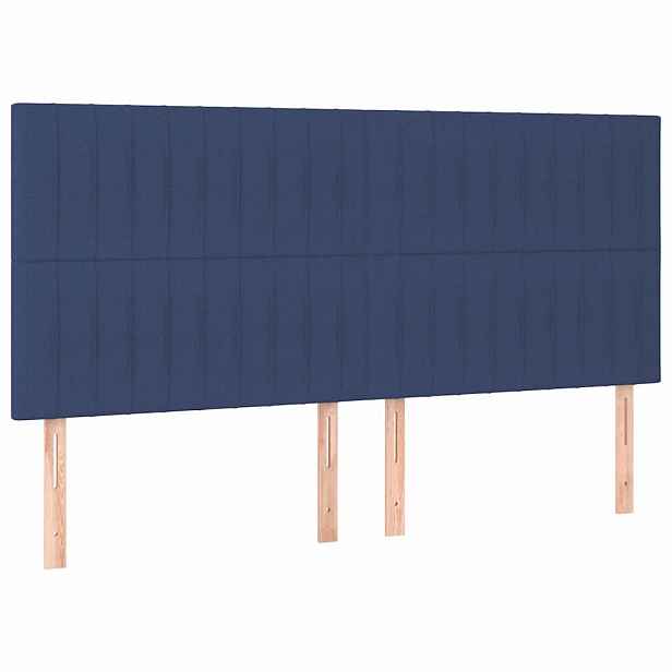 vidaXL Čelo postele modré 180x5x118/128 cm látkové