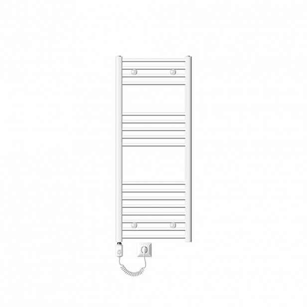 LuxeBath ELEKTRICKÝ KOUPELNOVÝ TOPNÝ TĚLESO Sahara 500 x 1200 mm, bílé, rovné, s topným tělesem 900 W