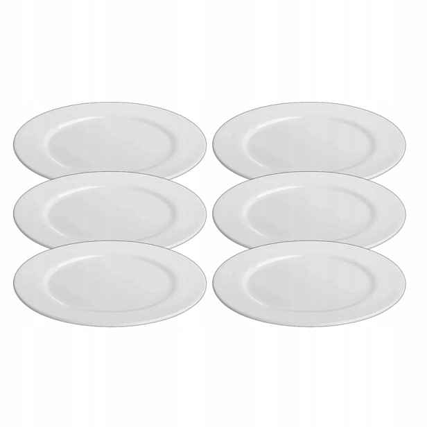 Profesionální jídelní talíř 25,5 cm Wilmax Bílý Porcelán, sada 6 ks
