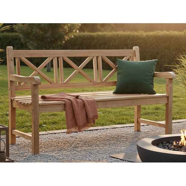 Zahradní lavice Cross, 150 cm, teak