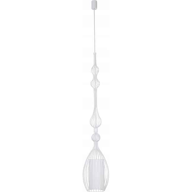 Závěsná lampa lustr Nowodvorski Abi bílá, E27, max 40 W, nastavitelná
