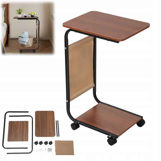 Boční Konferenční Stolek Pomocný Mobilní Loft Do Obývacího Pokoje Ložnice Pod Notebook