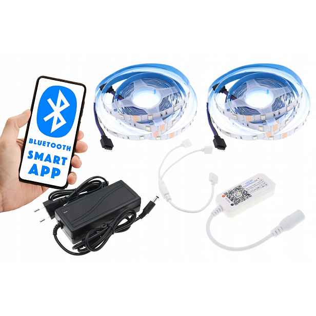 Set 10 m Rgb Led pásek Bluetooth Android iOS