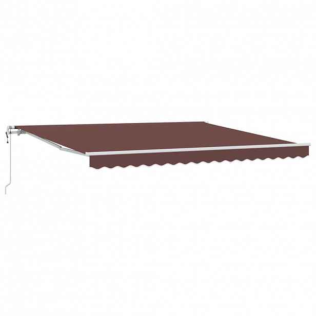vidaXL Automatická zatahovací markýza hnědá 400 x 300 cm