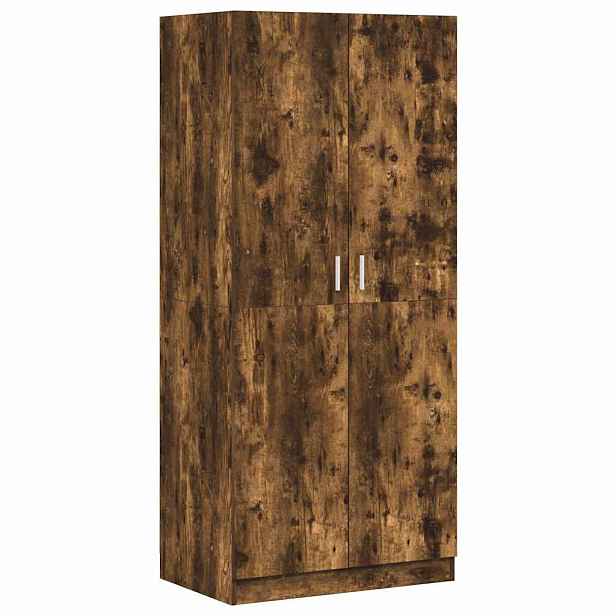 vidaXL Šatní skříň kouřový dub 80 x 52 x 180 cm kompozitní dřevo