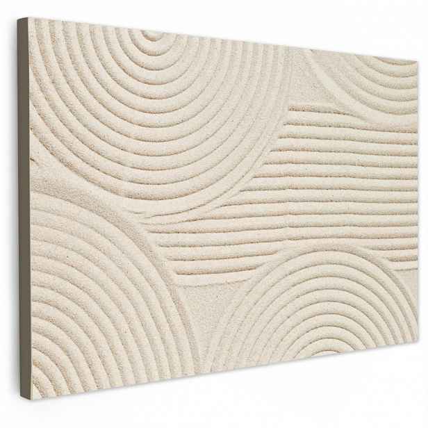 MuchoWow OBRAZ NA PLÁTNĚ Vzor - abstraktní - bílý 30x20 cm