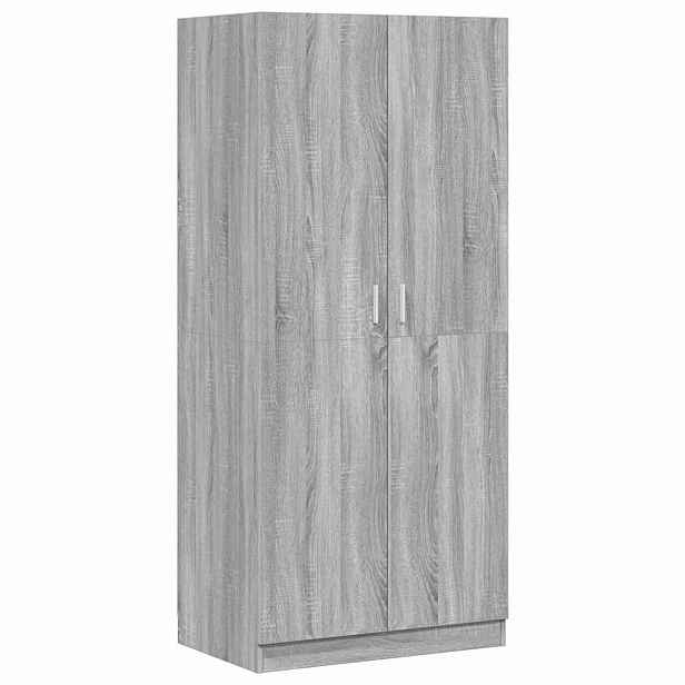vidaXL Šatní skříň šedá sonoma 80 x 52 x 180 cm kompozitní dřevo