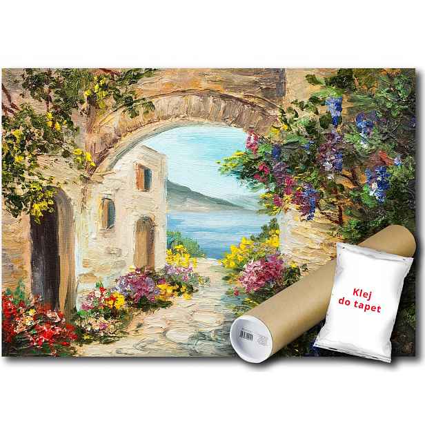 Vinylová Fototapeta Ulička Moře Obraz 368x254