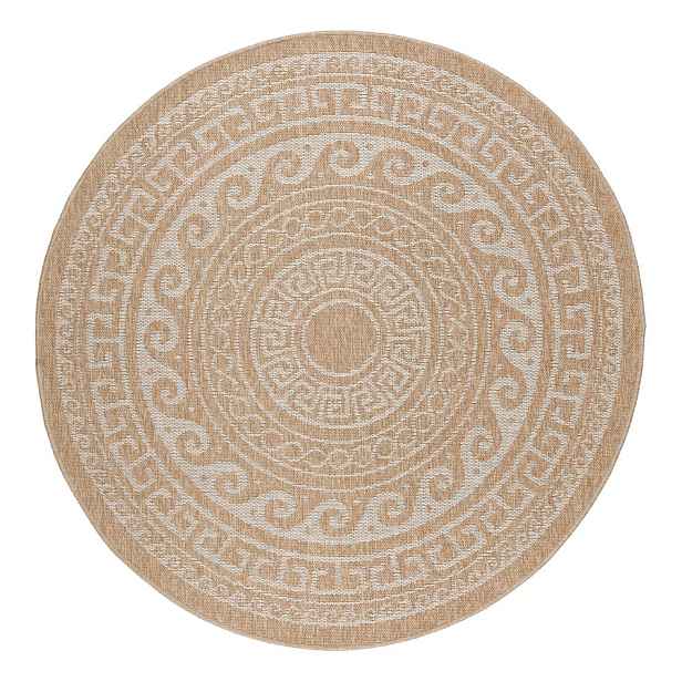 Béžový kulatý venkovní koberec ø 80 cm Comilla – Ayyildiz Carpets