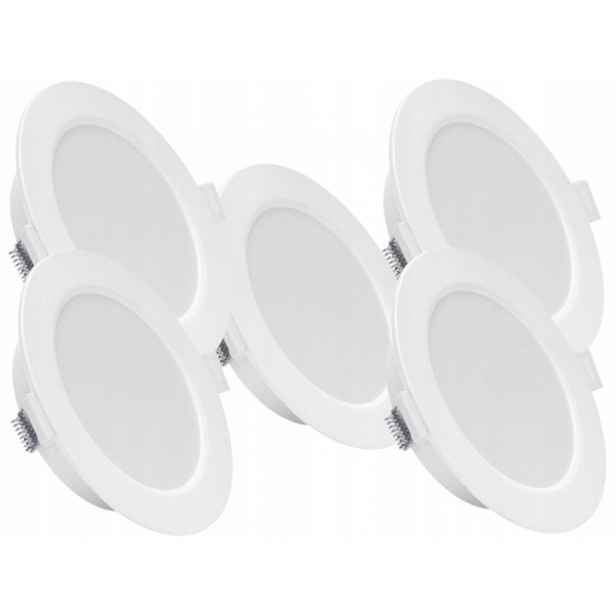 5 x Led zapuštěné stropní svítidlo 6W Slim, teplé, plochý podomítkový panel