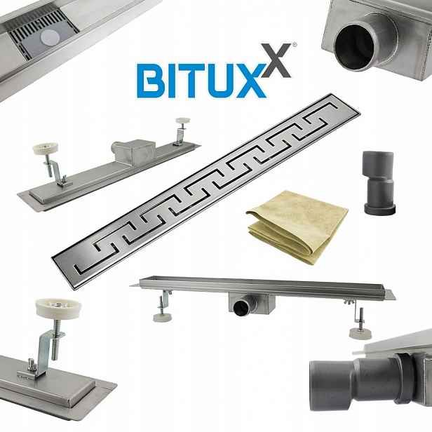 Bituxx Lineární sprchový odtok Bogen 100 cm Inox kryt sifon