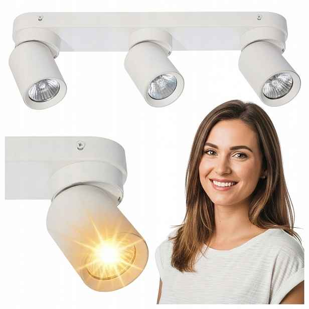 Stropní Lišta Reflektoru Pohyblivá Pointa 3 Bílá 3XGU10 Light Prestige
