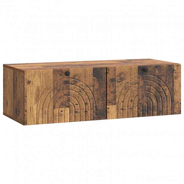 vidaXL Nástěnná TV skříň Staré dřevo 99 x 41 x 30 cm Kompozitní dřevo