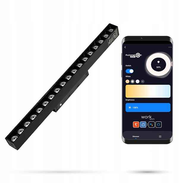 Led lineární reflektor 2.4GHZ Grille 18W Smart Track 48VDC 3000-6000K