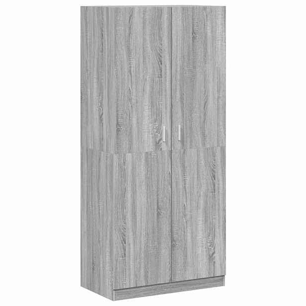 vidaXL Šatní skříň šedá sonoma 90 x 52 x 200 cm kompozitní dřevo