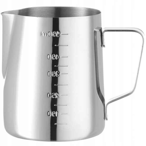 Konvička na mléko s odměrkou ocelová 0.55 l 130 x 77 x 115 mm
