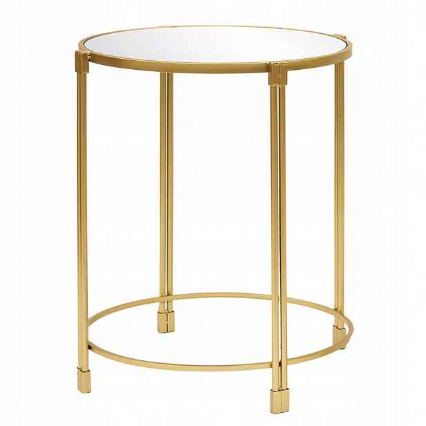 Kovový Stolek Se Zrcadlem Zlatý H 65 cm Moderní