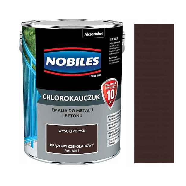 Nobiles Chlorkaučuk Smalt 5L Čokoládově Hnědý