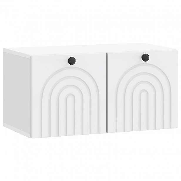 vidaXL Nástěnná TV skříň Bílá 59,5 x 31 x 30 cm Kompozitní dřevo