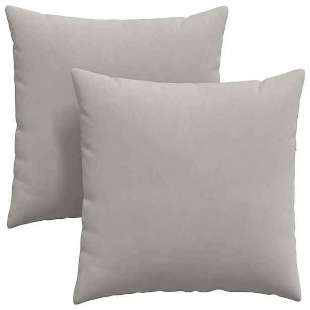 vidaXL Pohovkové polštáře 2 ks textil Světle šedá 80 x 80 cm