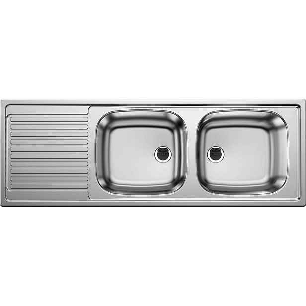 Blanco Top EZS - Dřez, 124x44 cm, nerez 500374