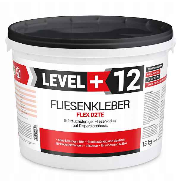 Hotové lepidlo na kamenné dlaždice 15 kg Bílé D2 L+12