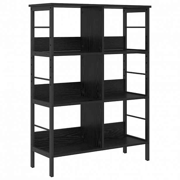 vidaXL Knihovna 6 úrovní 82 x 32 x 112 cm Kompozitní dřevo Černý dub