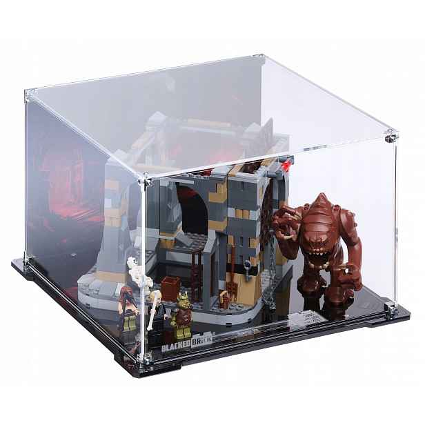 Vitrína s pozadím Blacked Brick pro Lego 75005 Star Wars Rancor Pit