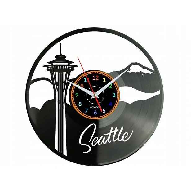 Seattle Dárek Originální dekorace do domu Hodiny z vinylové desky
