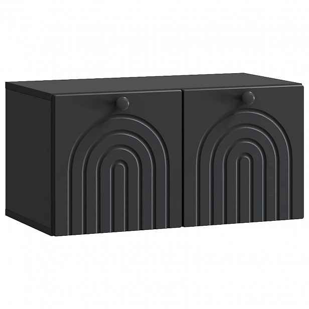 vidaXL Nástěnná TV skříň Černá 59,5 x 31 x 30 cm Kompozitní dřevo