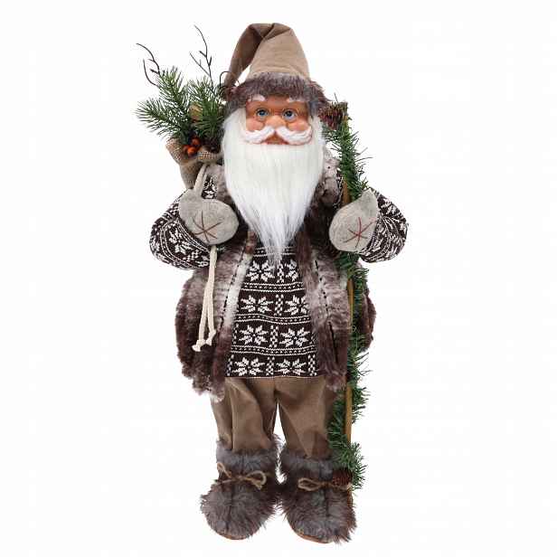 Mikuláš XL Premium s pytlem, vánoční figurka, ozdoba, dekorace 65 cm