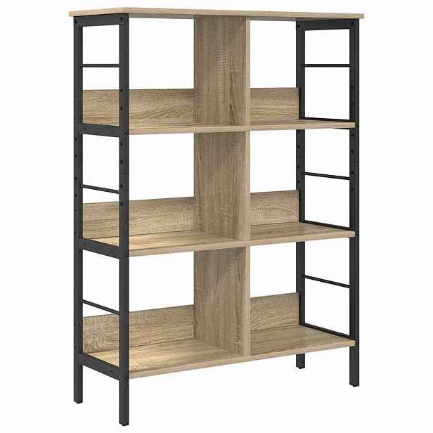 vidaXL Knihovna 6 úrovní 82 x 32 x 112 cm Kompozitní dřevo Sonoma dub