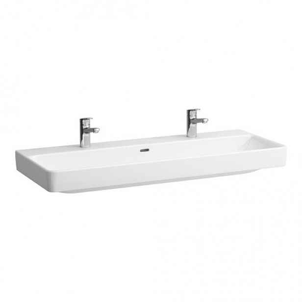 Umyvadlo Laufen Laufen PRO S 120x46 cm se dvěma otvory pro baterii H8149654001071