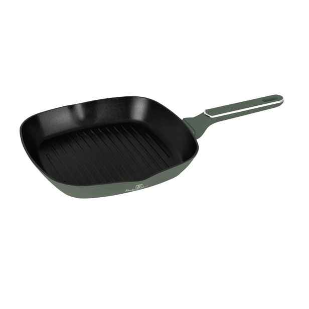 BERLINGERHAUS Pánev grilovací s titanovým povrchem 28 cm Matte Green BH-8161