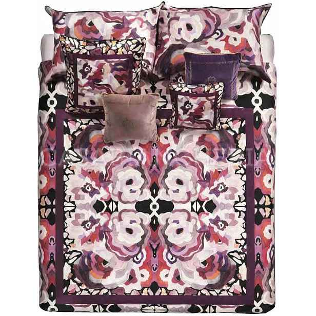 Sada Povlečení Roberto Cavalli Caleidoflora Růžová 200x200 cm [Premium]