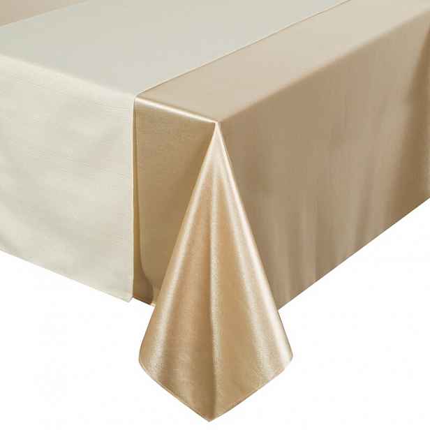Ubrus 140x300 Glamo béžový s ozdobným dezénem 33x300