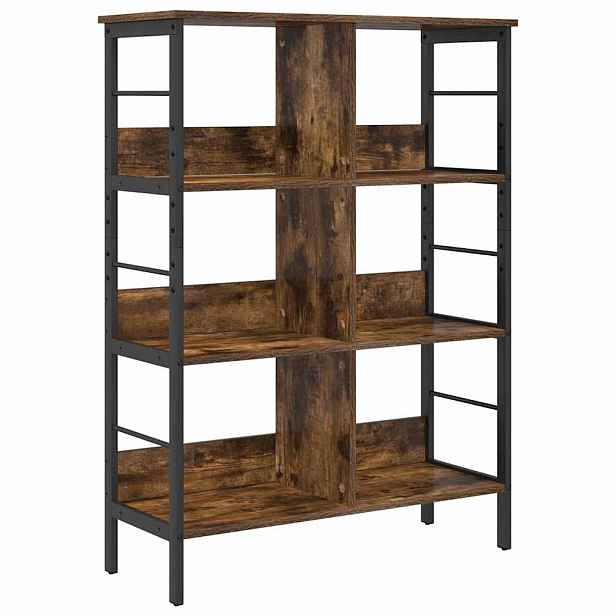 vidaXL Knihovna 6 úrovní 82 x 32 x 112 cm Kompozitní dřevo Kouřový dub