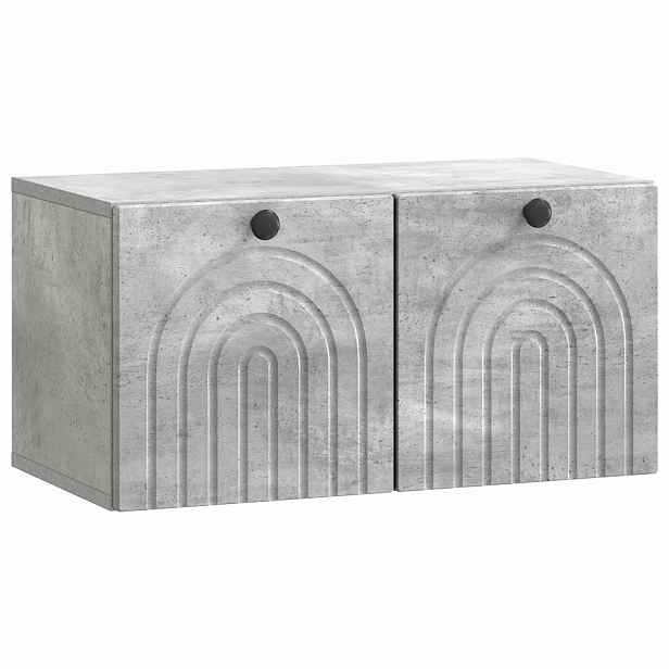 vidaXL Nástěnná TV skříň Nástěnný Betonově šedá 59,5 x 31 x 30 cm