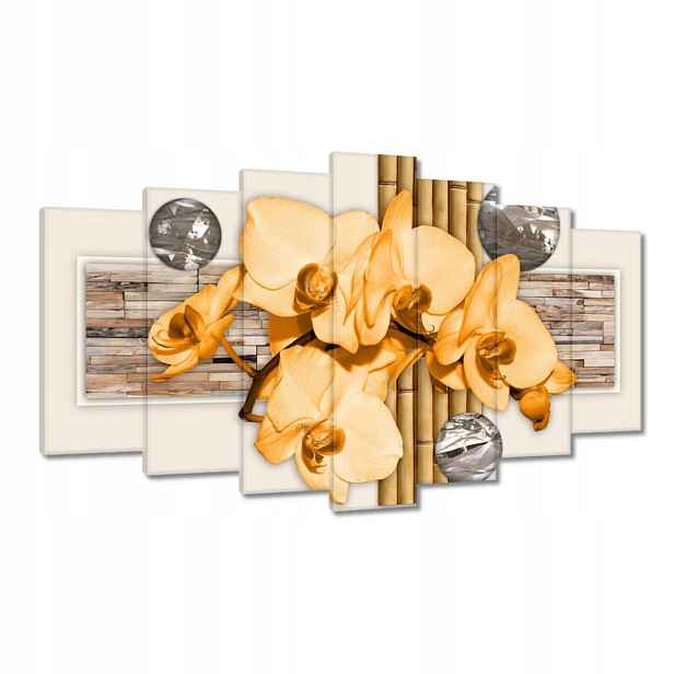 Obrazy 140x80 Oranžový orchidej