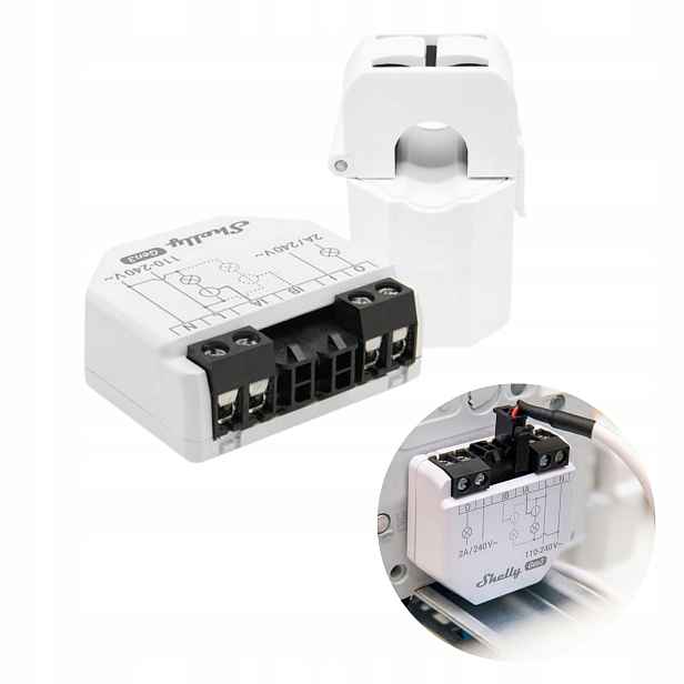 Shelly Em Gen3 Počítadlo energie 2-kanálové WiFi Bluetooth Ct 50A