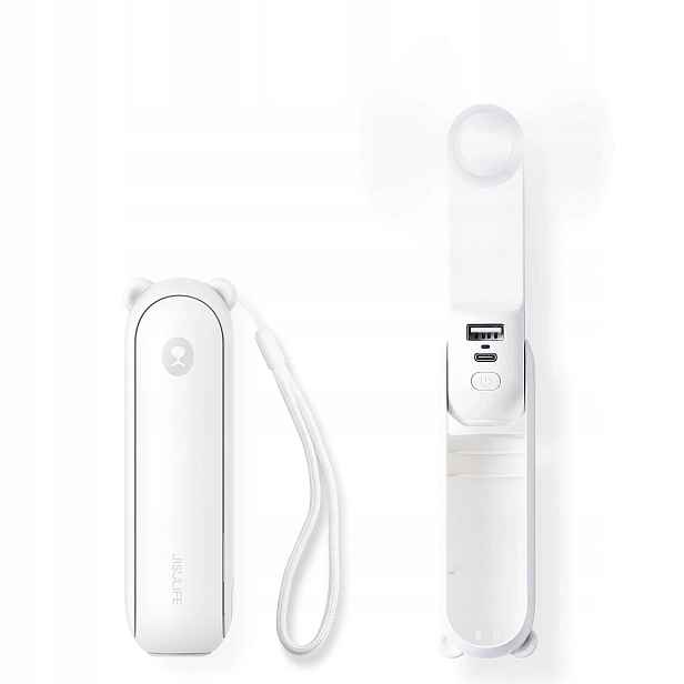 Ventilátor Jisulife Life8 Plus Usb powerbanka 4500 mAh svítilna bílá