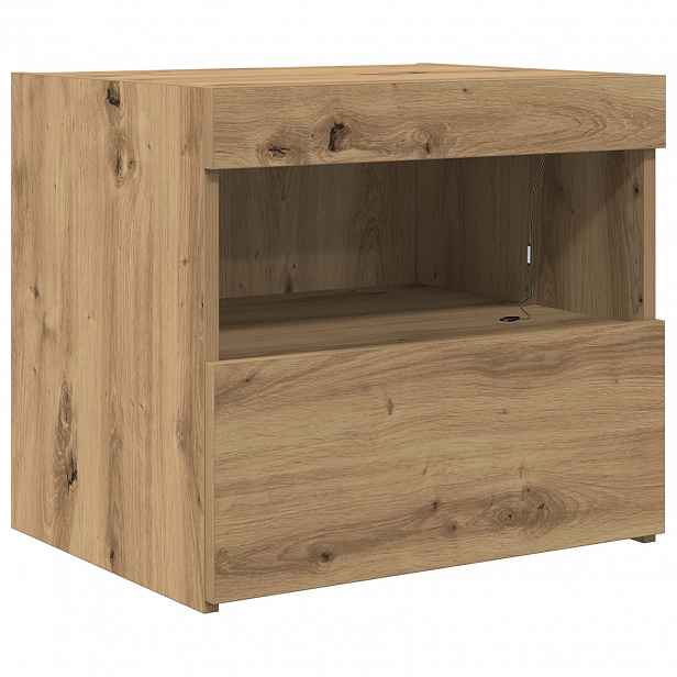 vidaXL Noční skříňka Artisanový dub 50 x 40 x 45 cm Kompozitní dřevo