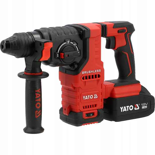 Vrtací Kladivo 18V Sds Plus Bezkartáčové 2X4AH Akumulátory S Příklepem Yato