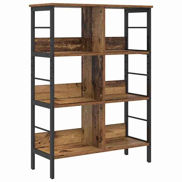 vidaXL Knihovna 6 úrovní 82 x 32 x 112 cm Kompozitní dřevo Staré dřevo