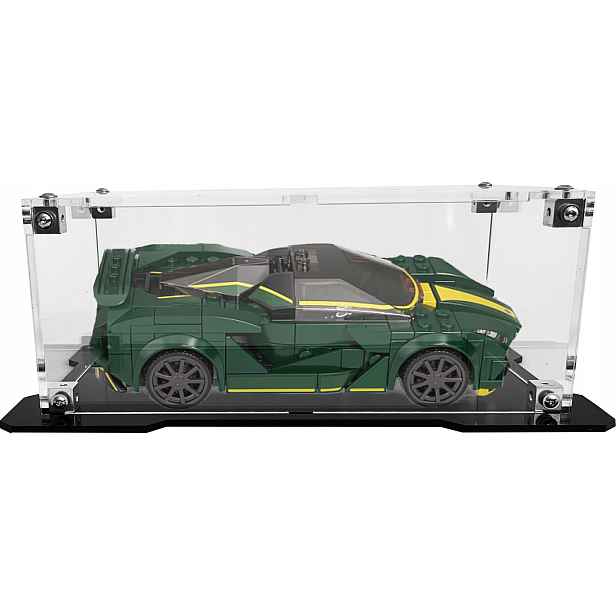 Vitrína s černou základnou pro sadu Lego 76907 Speed Champions Lotus Evija