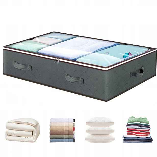 4X Taška Pod Postel Pro Ukládání Oblečení, Boxy, Organizér, Nádoby 90 L