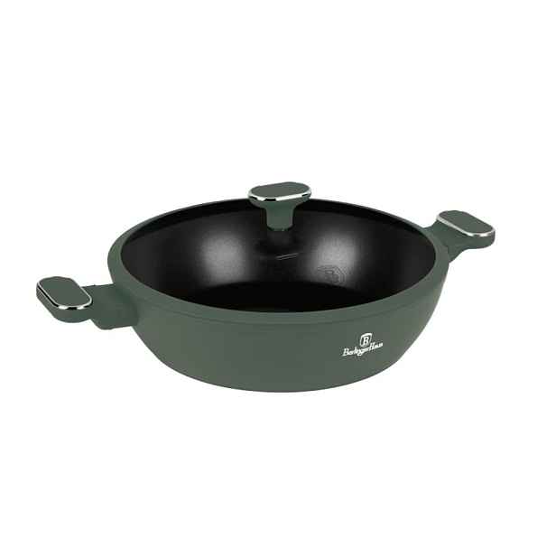 BERLINGERHAUS Kastrol s titanovým povrchem a poklicí 30 cm Matte Green Collection BH-8199