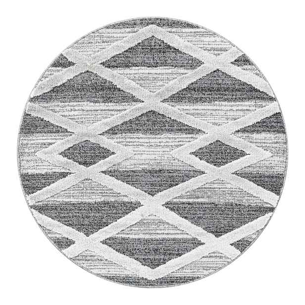 Šedý kulatý koberec ø 80 cm Pisa – Ayyildiz Carpets