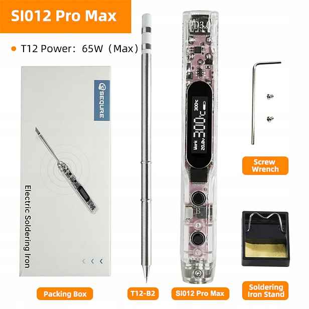 Sequre SI012 Pro Max páječka Oled s barevným podsvícením T12-B2