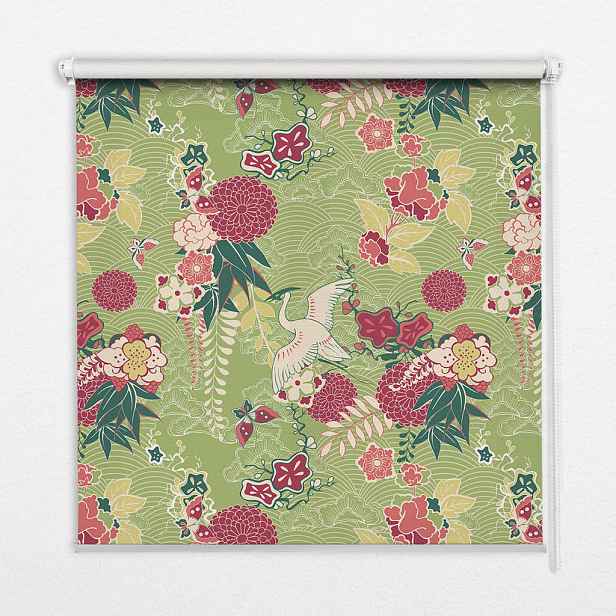 TULUP VNITŘNÍ roleta - okenní roleta - roleta - 60x140 cm - Volavka a rostliny